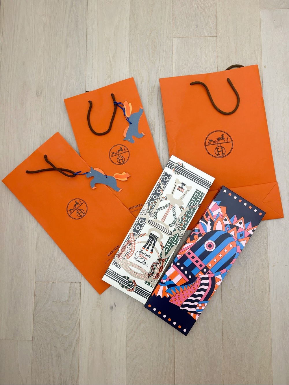 Authentic Hermes Paper Bags and Boxes